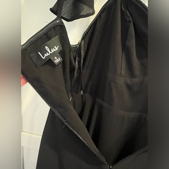 Lulus Black Flutter Sleeve Midi Dress Size S - Picture 5 of 6